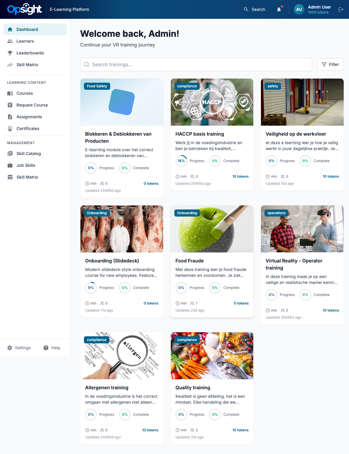 Skills Platform Dashboard